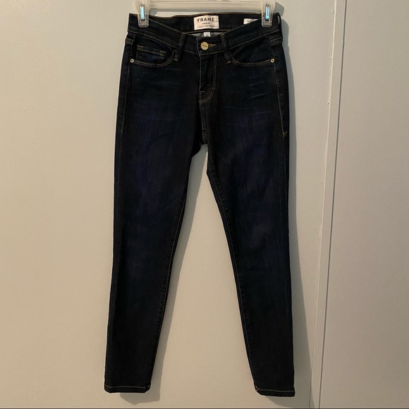 Frame Denim Le Skinny de Jeanne Jeans 25 Blue Denim - Picture 1 of 8